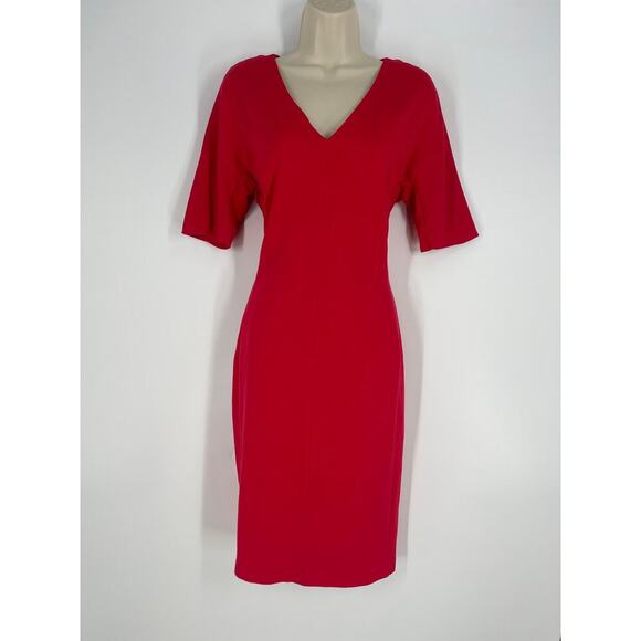 Eliza J Red Fitted Dress (B14#8) - Picture 1 of 10